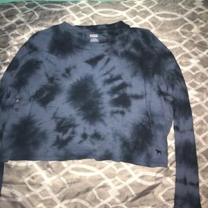 Pink long sleeve crop top size M